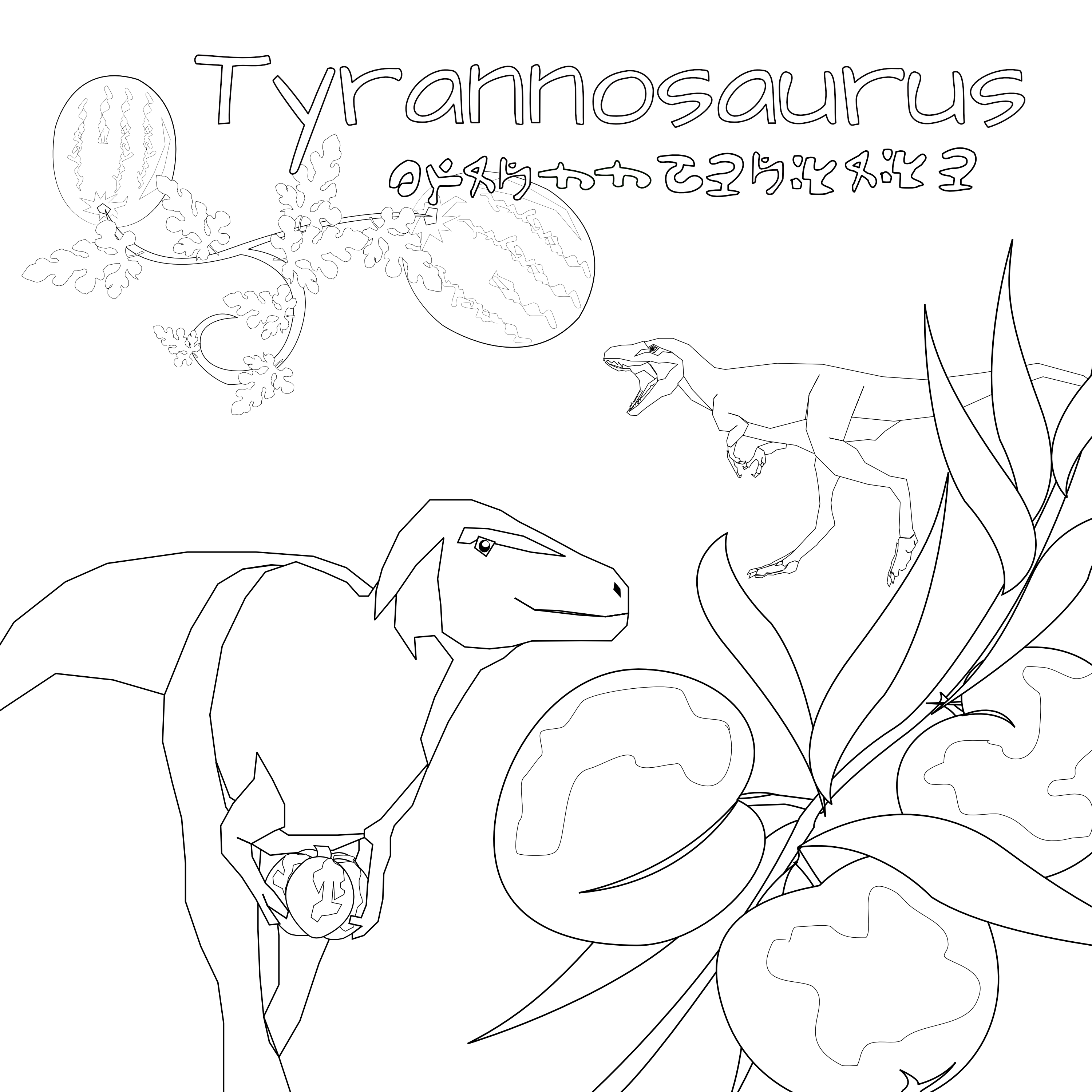 Coloring page tyranasaur